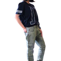 شلوار جین زنانه اسلیم شش جیب برند Gina 300 تنخور 2