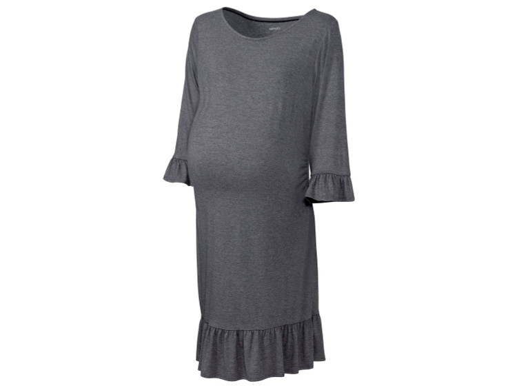 پیراهن حاملگی دستک دار اسمارا طوسی سیر سایز 44/46 64 نمای روبرو