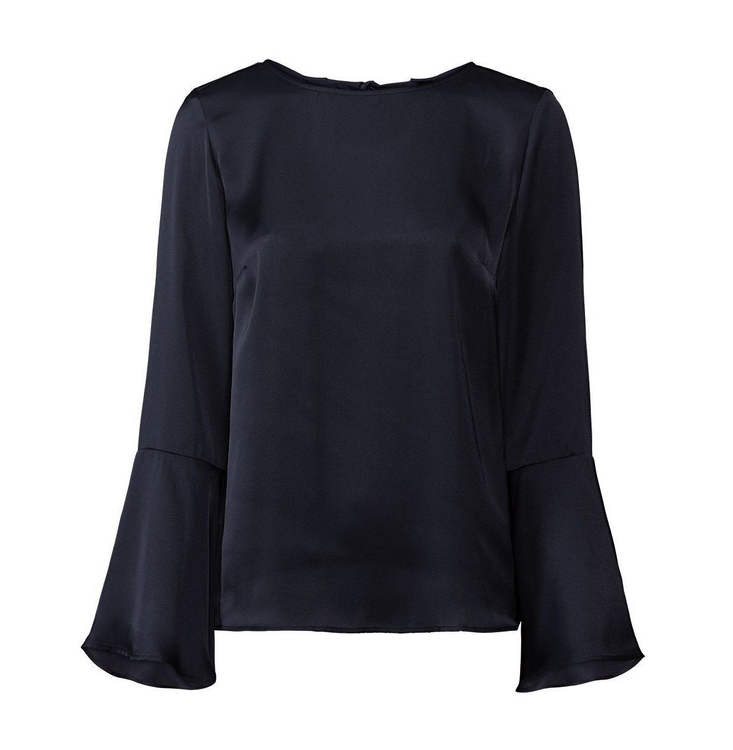 بلوز آستین کلوش سرمه ای اسمارا دخترانه و زنانه 81 روبرو