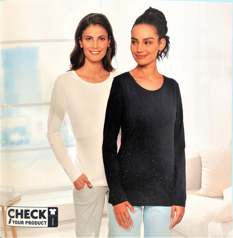 تیشرت زنانه آستین بلند برند blue motion پک دوتایی 137 تنخور