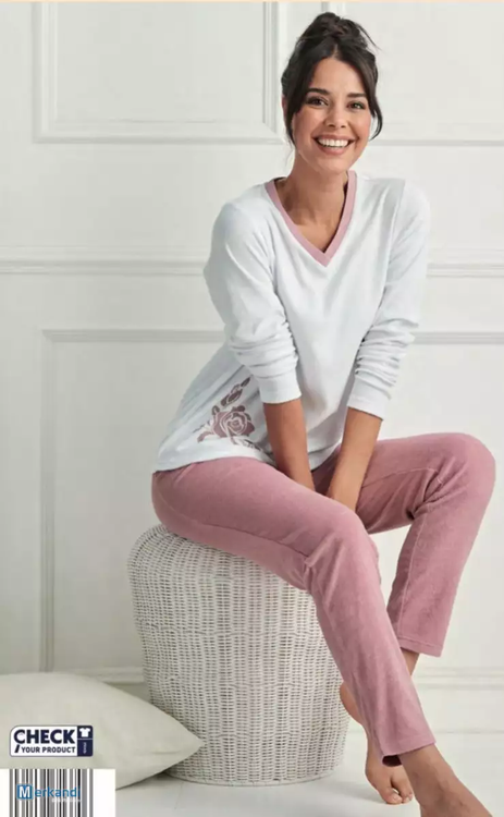 ست بلوز و شلوار راحتی زنانه برند Queen Tex 253 رخ کار