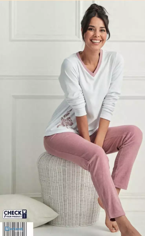 ست بلوز و شلوار راحتی زنانه برند Queen Tex 253 رخ کار