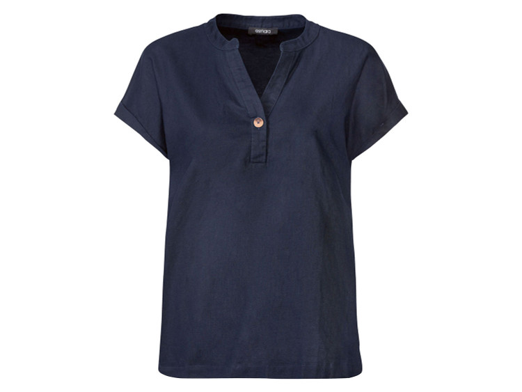 بلوز  زنانه کتان آستین کوتاه برند esmara 265 رخ کار