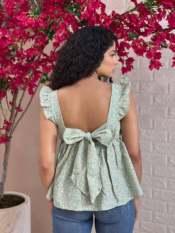 شومیز زنانه بهاره اسپرت استایل آزاد 267 پشت کار