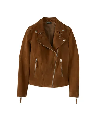 کاپشن چرم زنانه کوتاه یقه انگلیسی اسپرت برند esmara 269 رخ کار