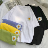 تیشرت زنانه گل بابونه 277 طرح 1