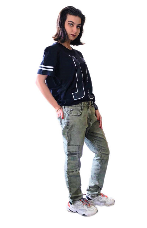 شلوار جین زنانه اسلیم شش جیب برند Gina 300 تنخور 2