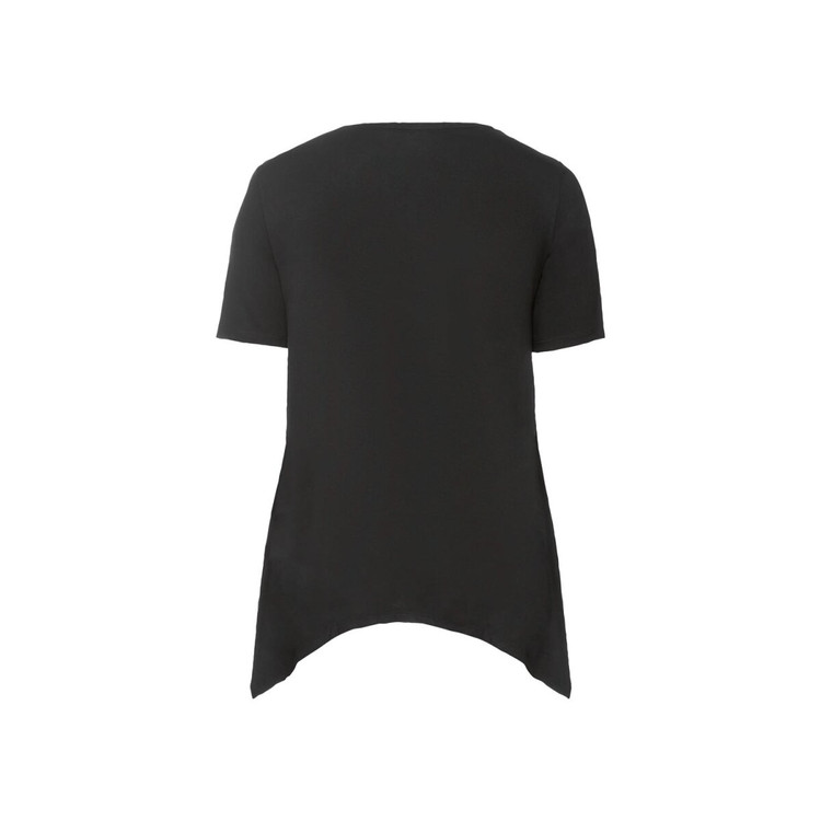 تیشرت زنانه برند esmara مشکی سایز XXL 52/54 کلوژدار مدل 8 - 332 پشت کار