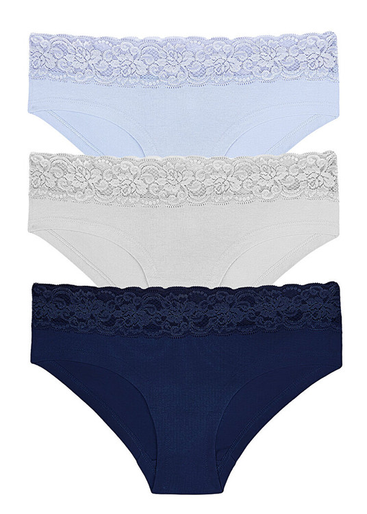 195شورت زنانه HIPSTER(جنیفری) گیپور دار برند esmara پک 5 تایی - 2