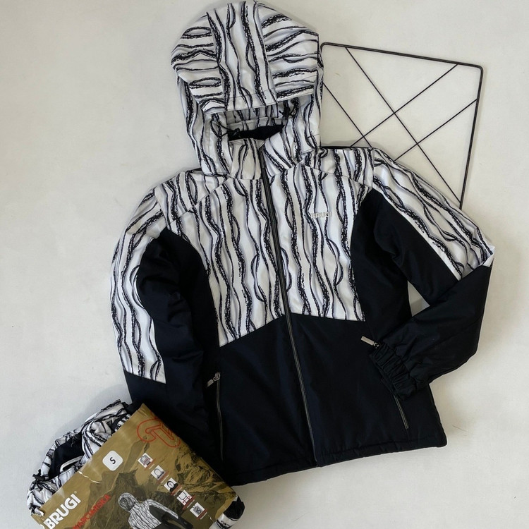 409-کاپشن ضد آب زنانه طرحدار برند Brugi-2