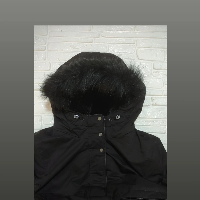 412-کاپشن کتان زنانه خزدار