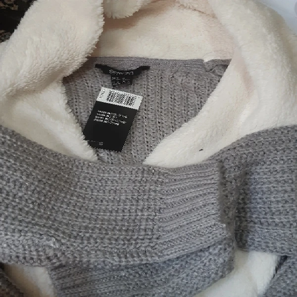 رویه بافت یقه آرشال خزدار  زنانه بلند برند اسمارا -420