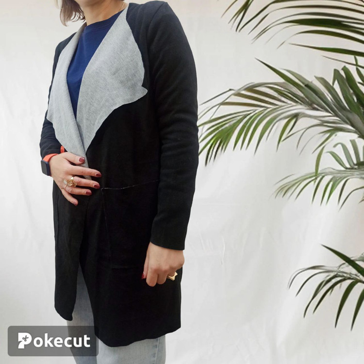 رویه مخمل یقه آرشال زنانه بلند برند اسمارا 428-1