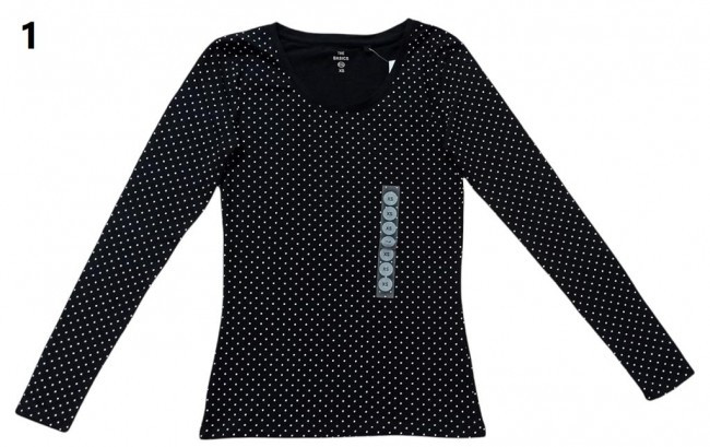 تیشرت نخی خالدار زنانه Basics 453-1