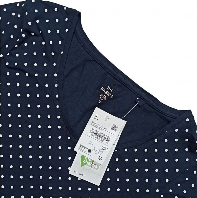 تیشرت نخی خالدار زنانه Basics 453-3