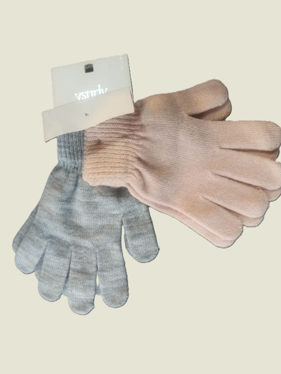 دستکش دخترانه بافت انگشتی پک 2تایی471