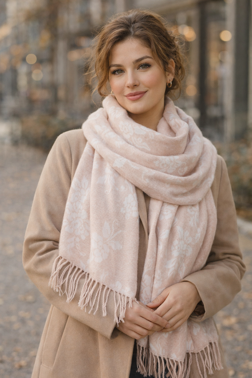 شال بافت گلدار زنانه 480