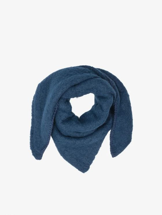 شال بافت موهر پفکی گوشه دار زنانه