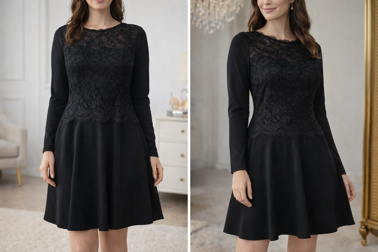 پیراهن مجلسی گیپوردار زنانه piaza