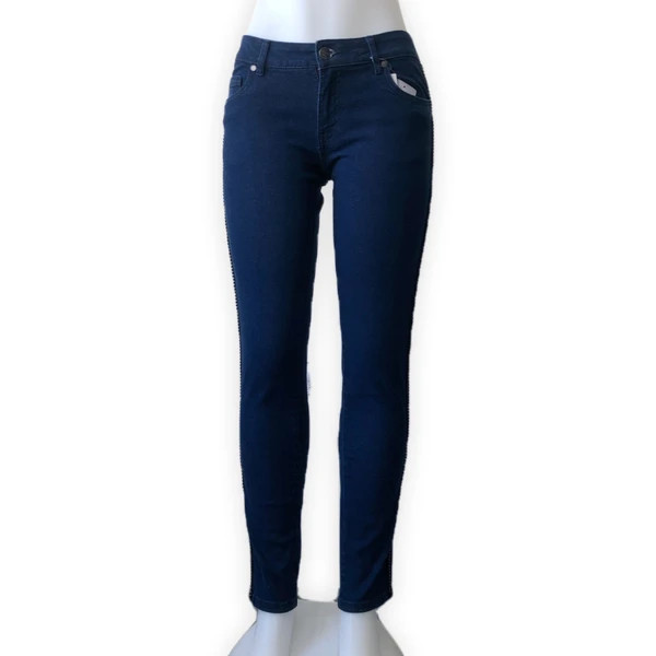 شلوار جین بغل کار شده-طرح2