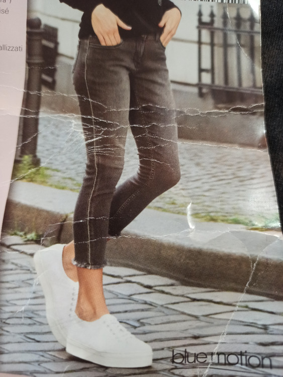 شلوار جین بغل کار شده-طرح4 ریشه دار